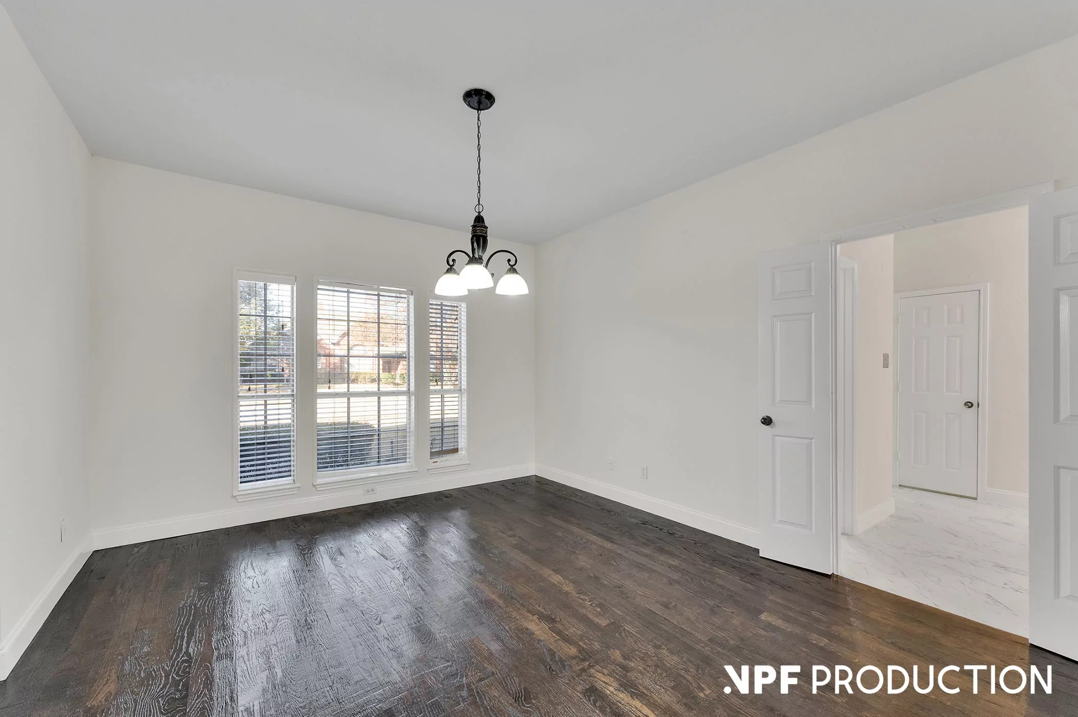 Dining Room virtual staging before and after